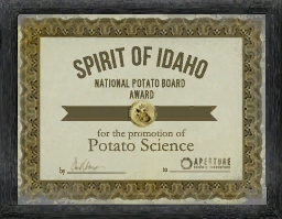 Spirit of Idaho National Potato Board Award for the promotion of Potato Science