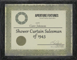 Shower Curtain Salesman of 1943 Award